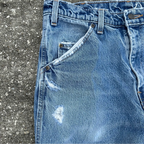 Vintage Wild Ass Men Carpenter Jeans Straight Blue Leg Pockets Log Workmen Retro - Picture 5 of 14